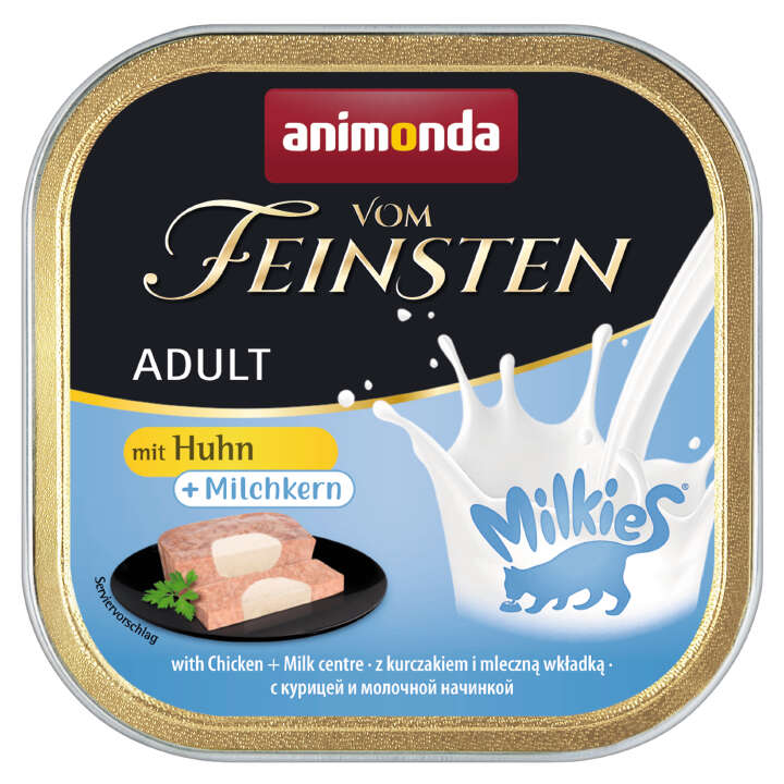 animonda Katzen-Nassfutter Vom Feinsten Huhn + Milchkern